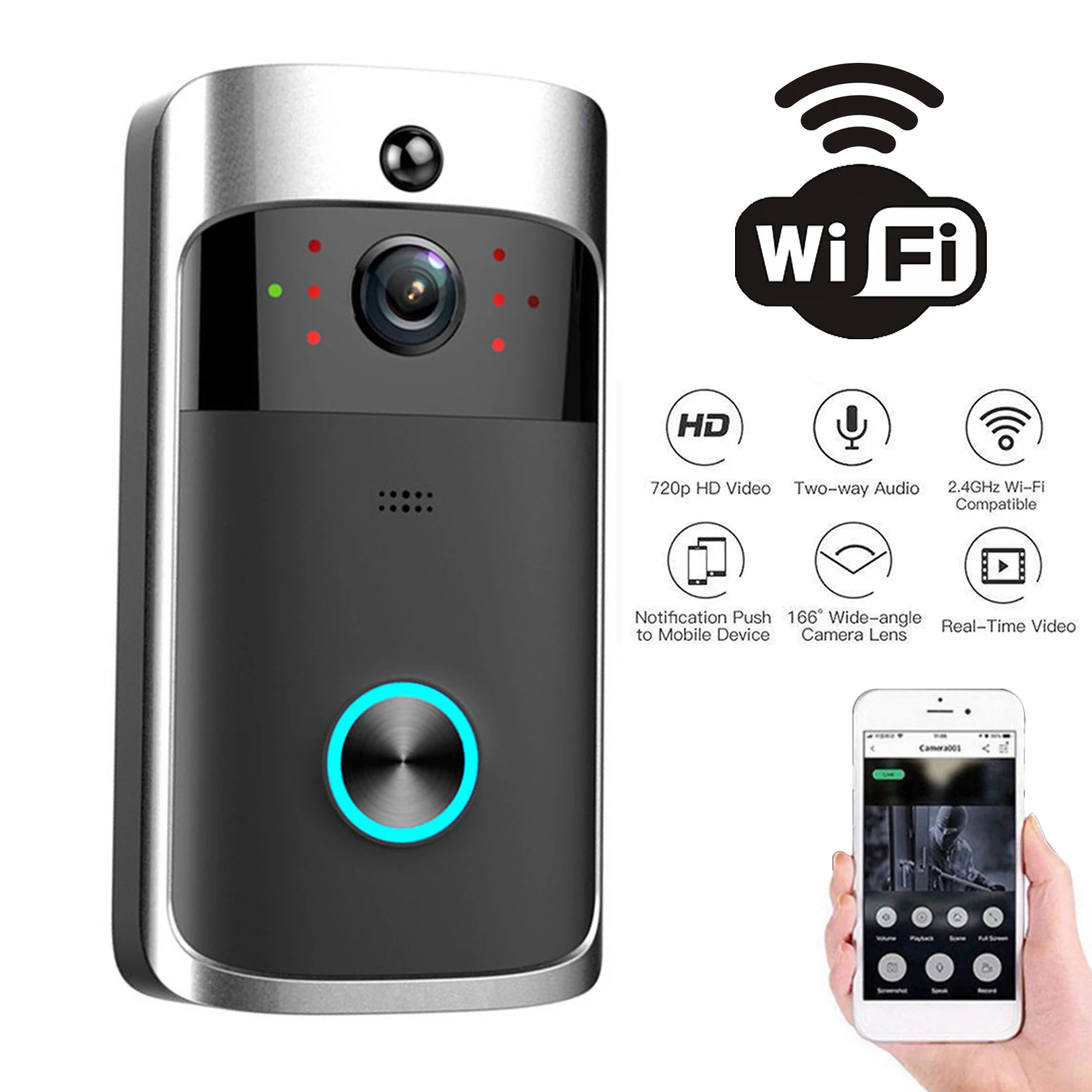 Home Security No Wifi Needed - 2026 NEW V5 Video Door Bell