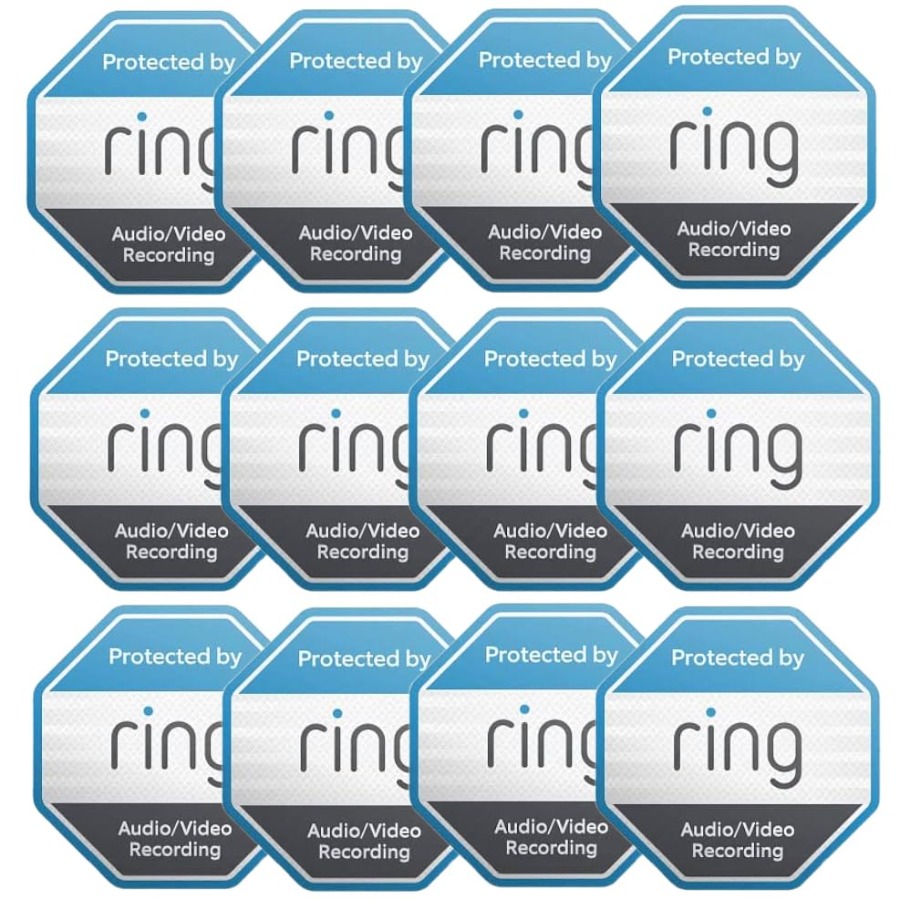 Home Security Ring - 12 Pack Ring Security Stickers Double