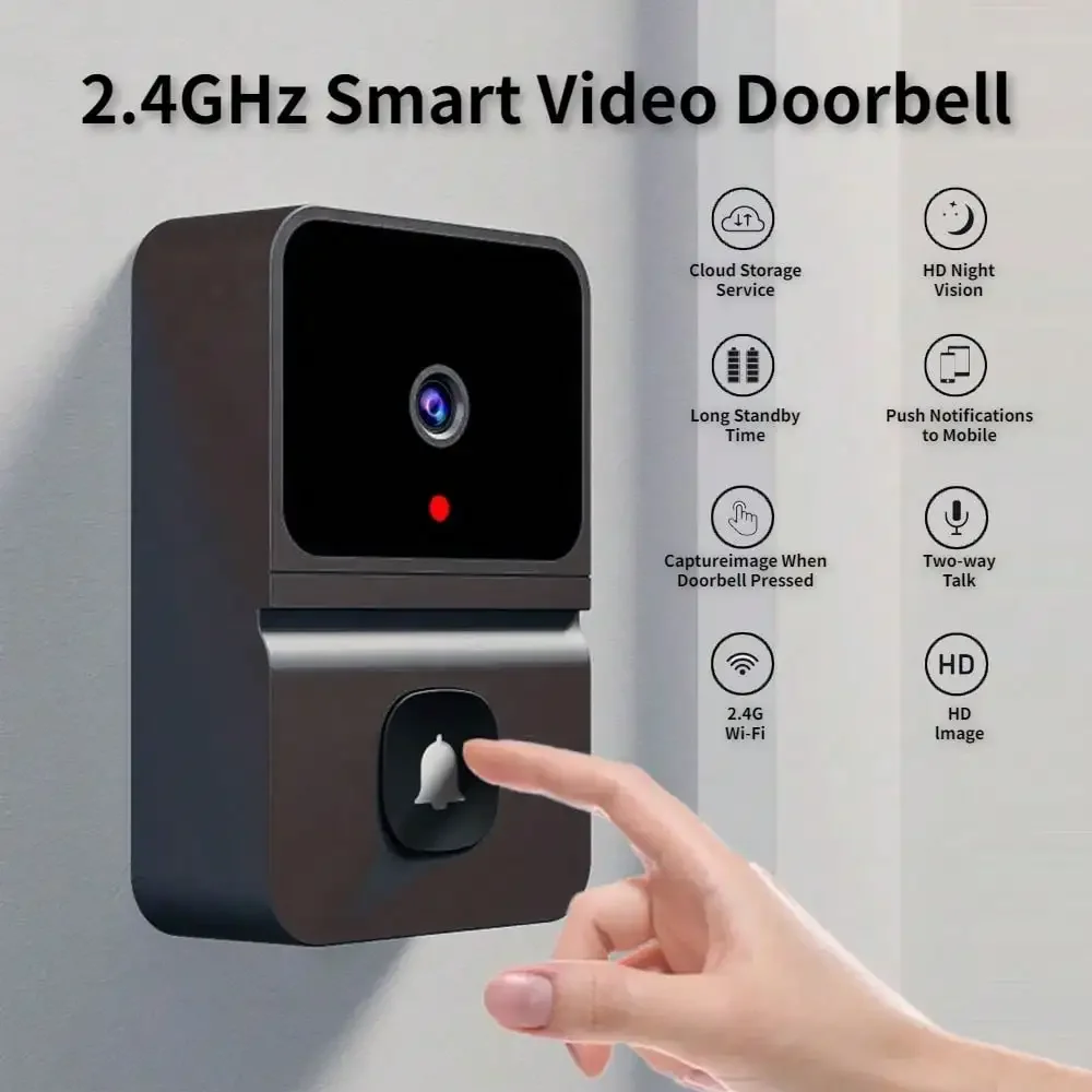 Home Security No Wifi Needed - Wireless Doorbell WiFi Outdoor 480P Camera