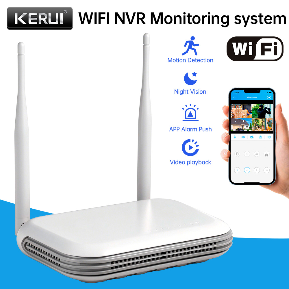 Home Security No Wifi Needed - KERUI Mini Network WIFI 8CH NVR