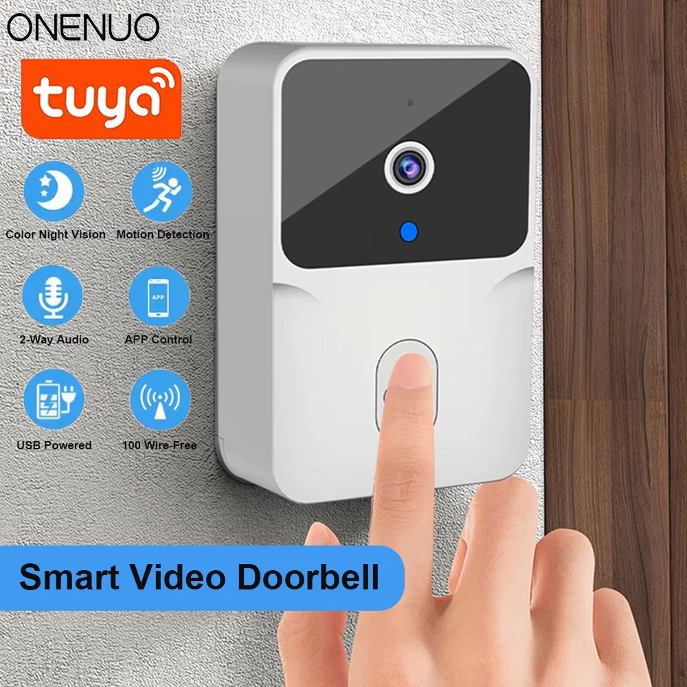 Home Security No Wifi Needed - Tuya WiFi Video Doorbell Wireless HD