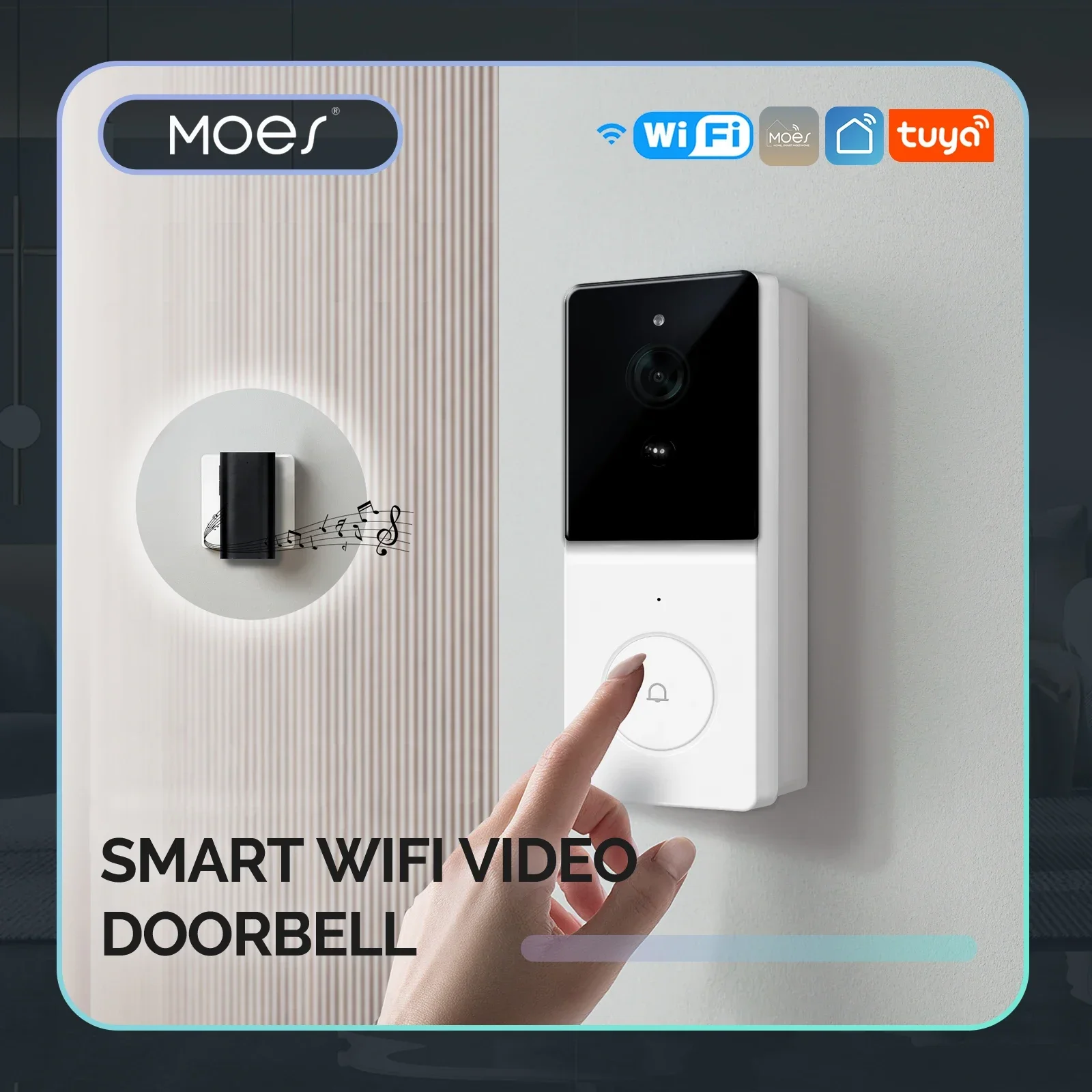 Home Security No Wifi Needed - MOES Tuya Smart WiFi Video Doorbell