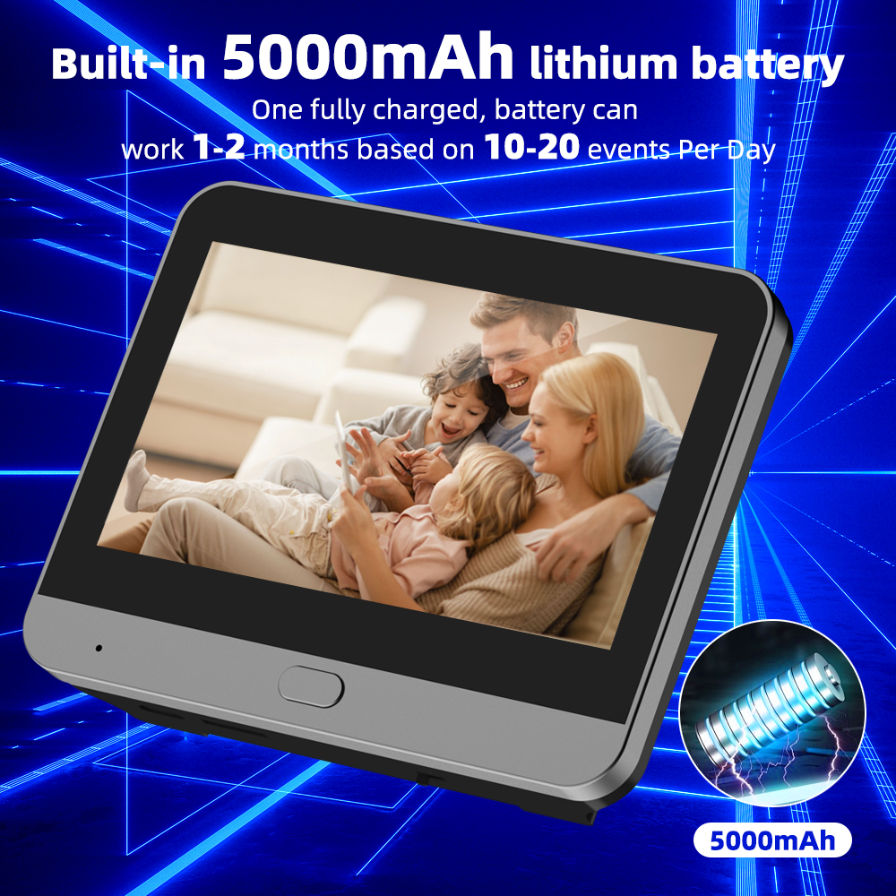 3MP WiFi Smart Tuya Peephole 5 - Home Security No Wifi Needed ulasan dan harga