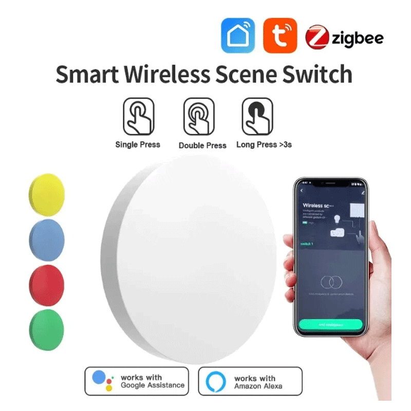 Tuya ZigBee Smart Wireless But - Home Security Alexa ulasan dan harga