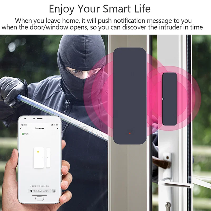 Tuya Zigbee Wifi Door Sensor W - Home Security Alexa ulasan dan harga