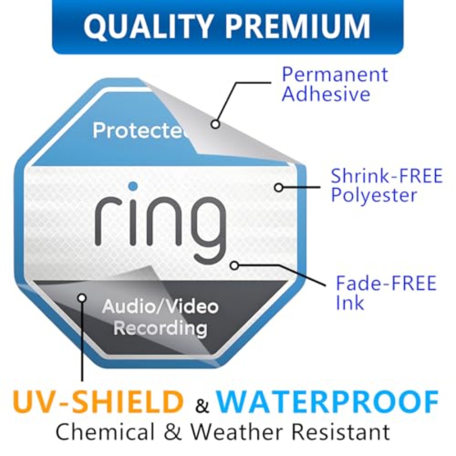 12 Pack Ring Security Stickers - Home Security Ring ulasan dan harga