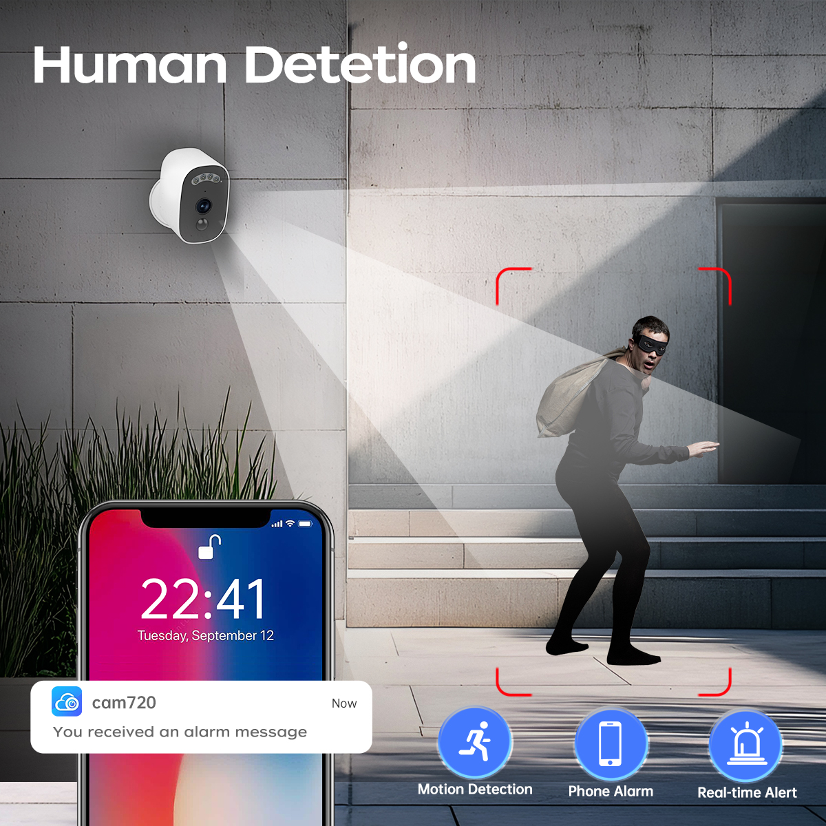Jooan 3K HD Solar Security Cam - Home Security No Wifi Needed ulasan dan harga