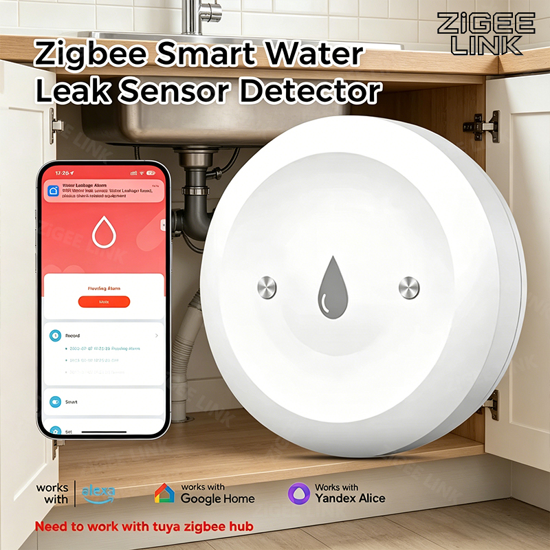 Zigbee3.0 Smart Water Leak Sen - Home Security Alexa ulasan dan harga