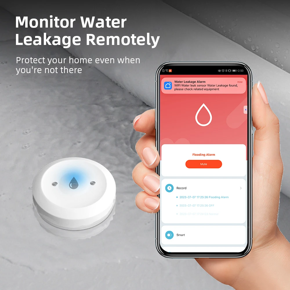 Zigbee3.0 Smart Water Leak Sen - Home Security Alexa ulasan dan harga