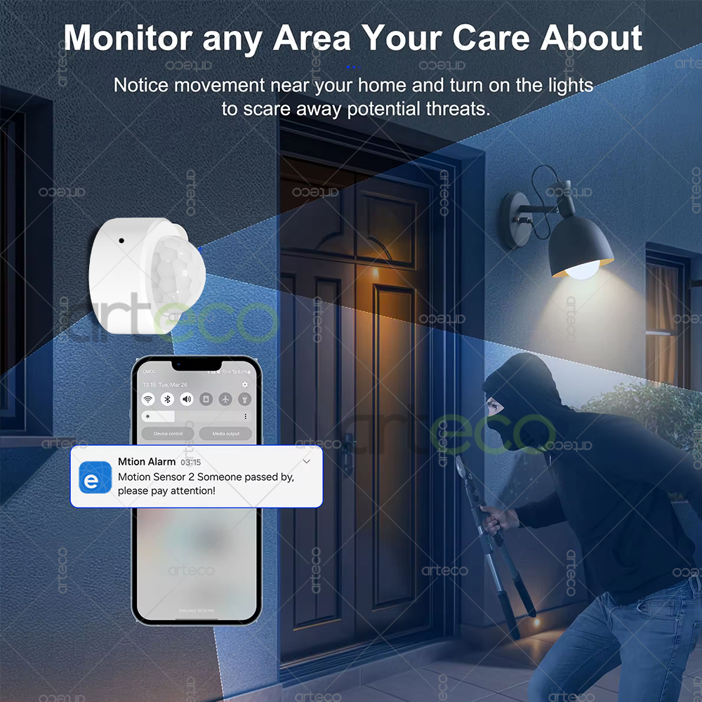 Ewelink Zigbee PIR Motion Sens - Home Security Alexa ulasan dan harga