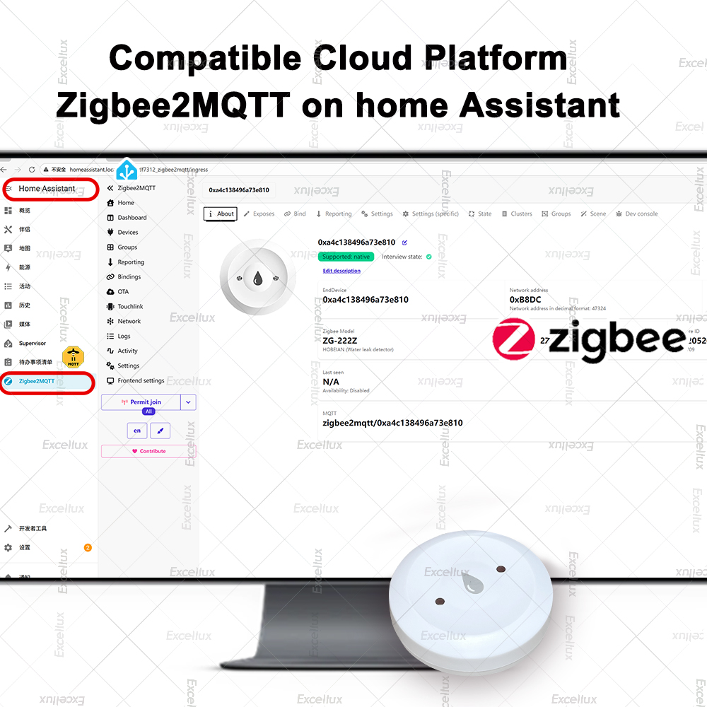 Zigbee Water Detector Leakage  - Home Security Alexa ulasan dan harga