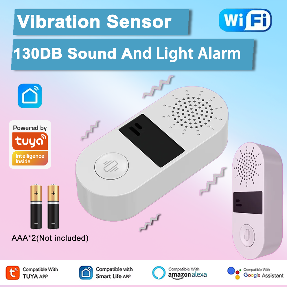 Tuya WiFi Vibration Sensor - 1 - Home Security Alexa ulasan dan harga