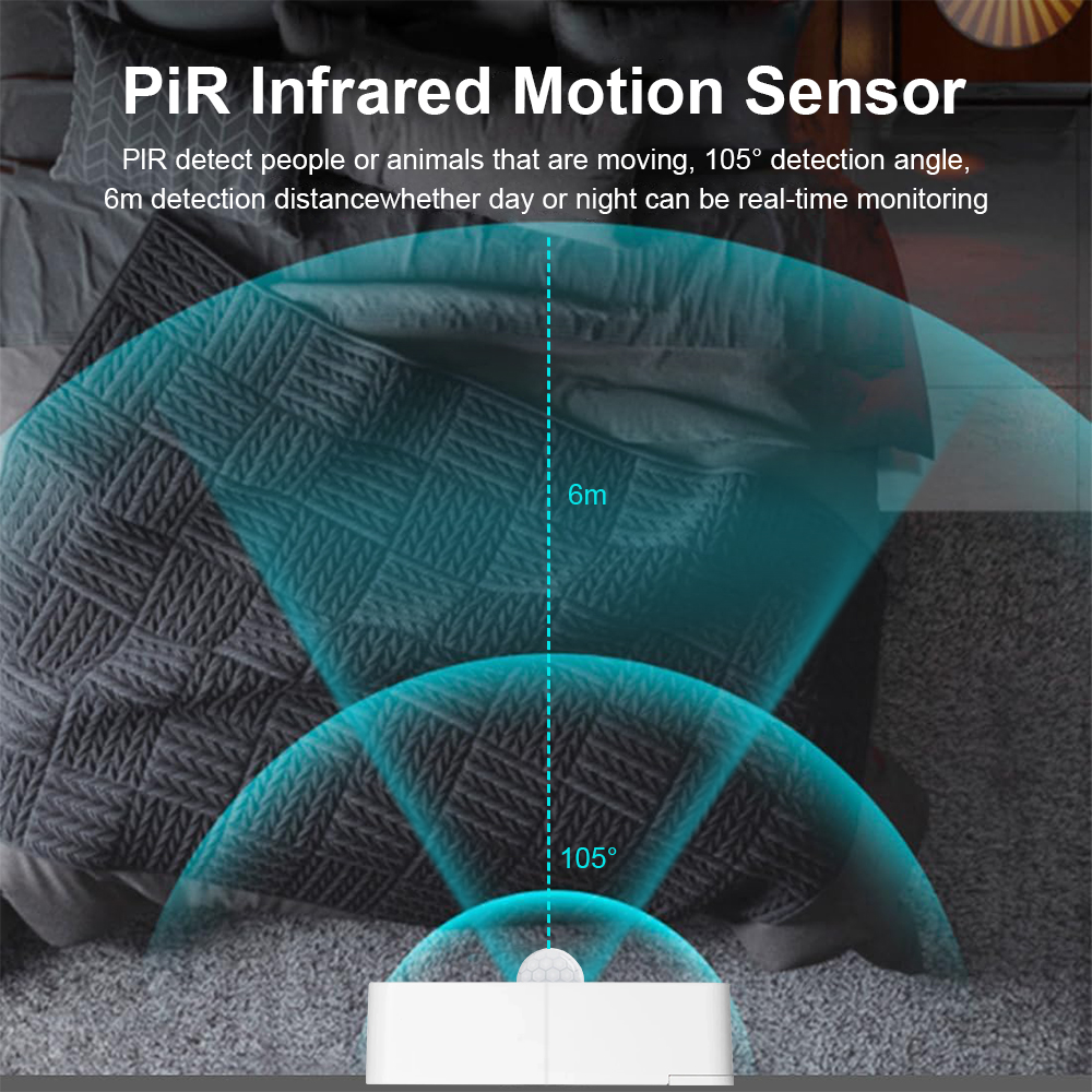 New Tuya WiFi PIR Motion Detec - Home Security Alexa ulasan dan harga