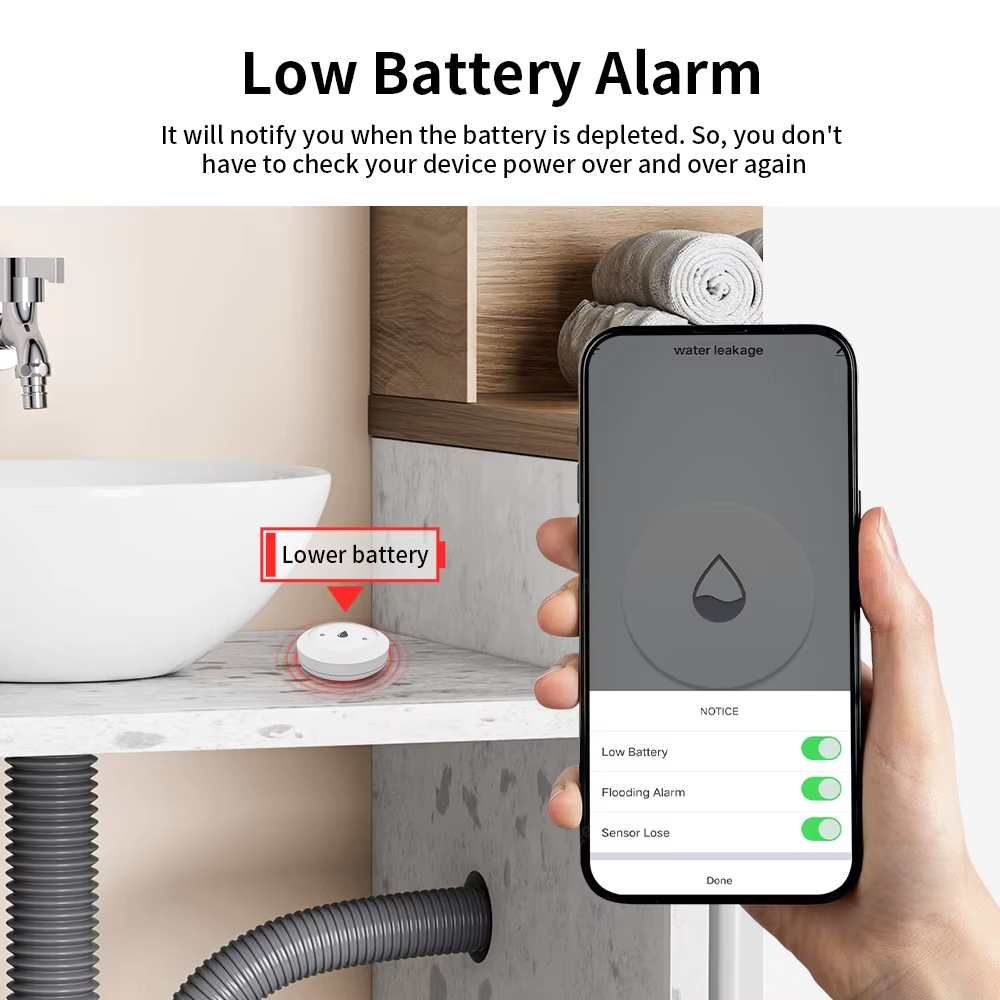 For Tuya Zigbee Smart Water Le - Home Security Alexa ulasan dan harga