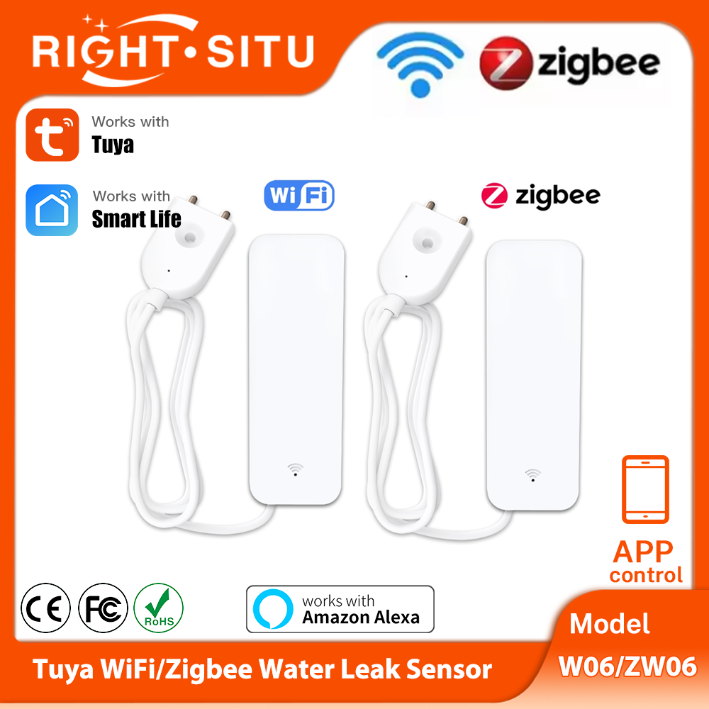 Tuya WiFi Zigbee Water Sensor  - Home Security Alexa ulasan dan harga