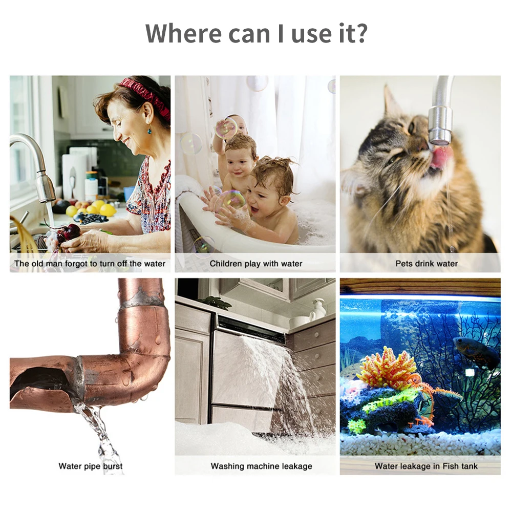 Tuya WiFi Zigbee Water Sensor  - Home Security Alexa ulasan dan harga