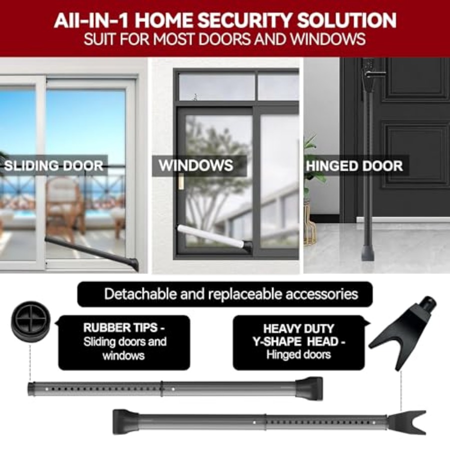Upgraded Door Security Bar and - Home Security Jammers ulasan dan harga