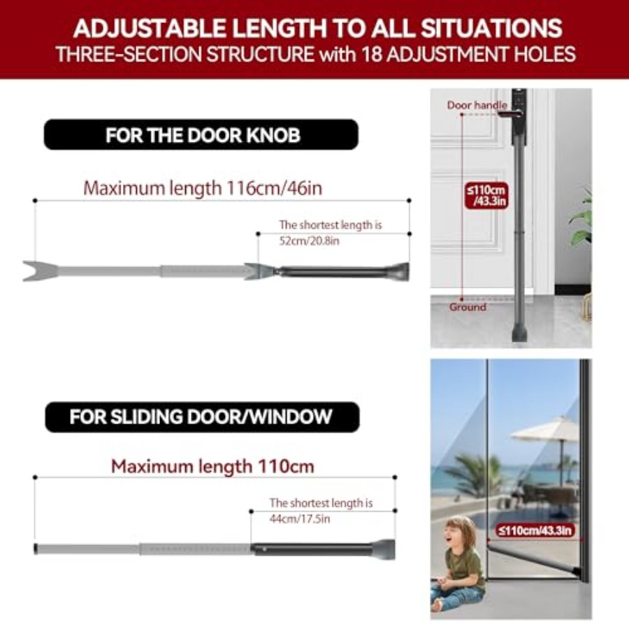 Upgraded Door Security Bar and - Home Security Jammers ulasan dan harga