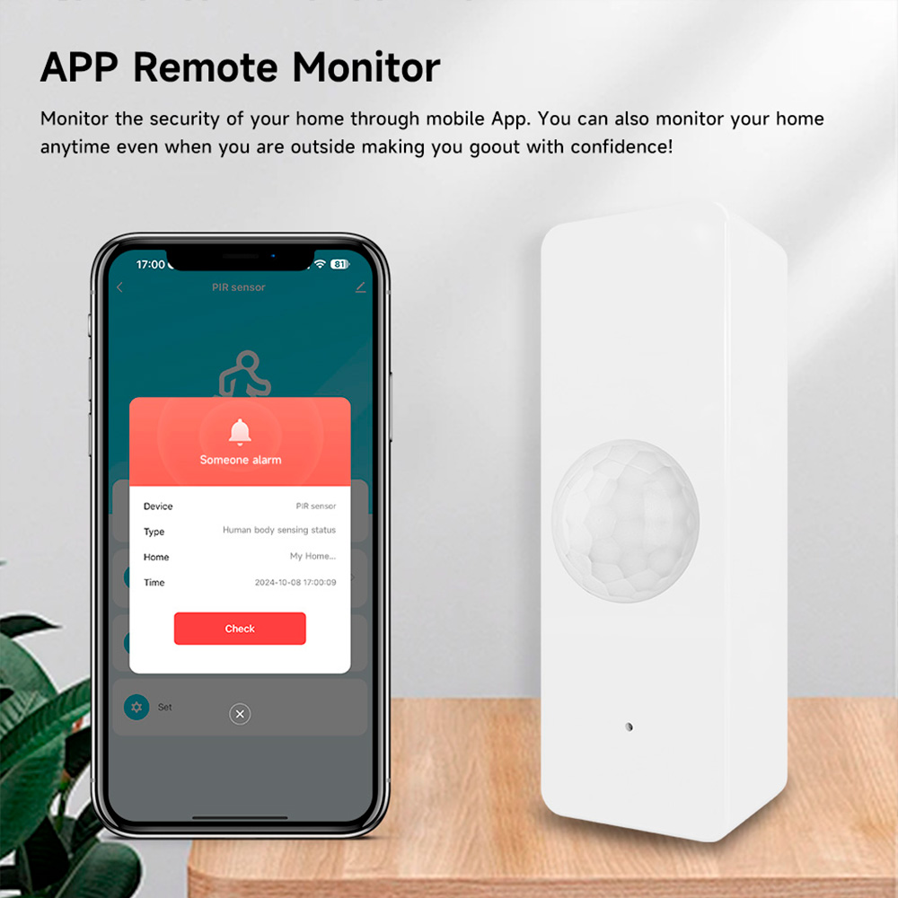 WiFi Smart PIR Motion Sensor T - Home Security Alexa ulasan dan harga