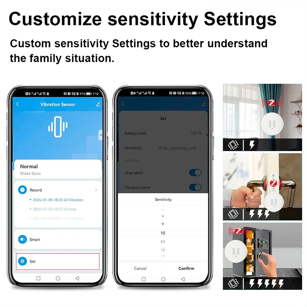 Tuya ZigBee Smart Vibration &  - Home Security Alexa ulasan dan harga
