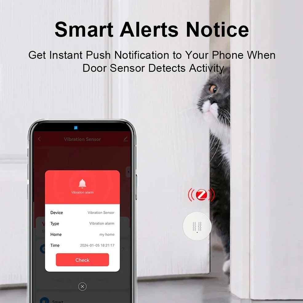 Tuya ZigBee Smart Vibration &  - Home Security Alexa ulasan dan harga