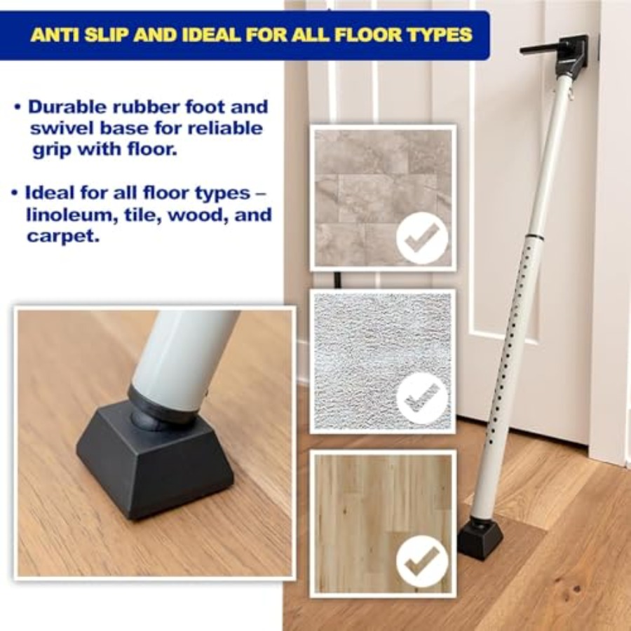 Door Security Bar - Adjustable - Home Security Jammers ulasan dan harga