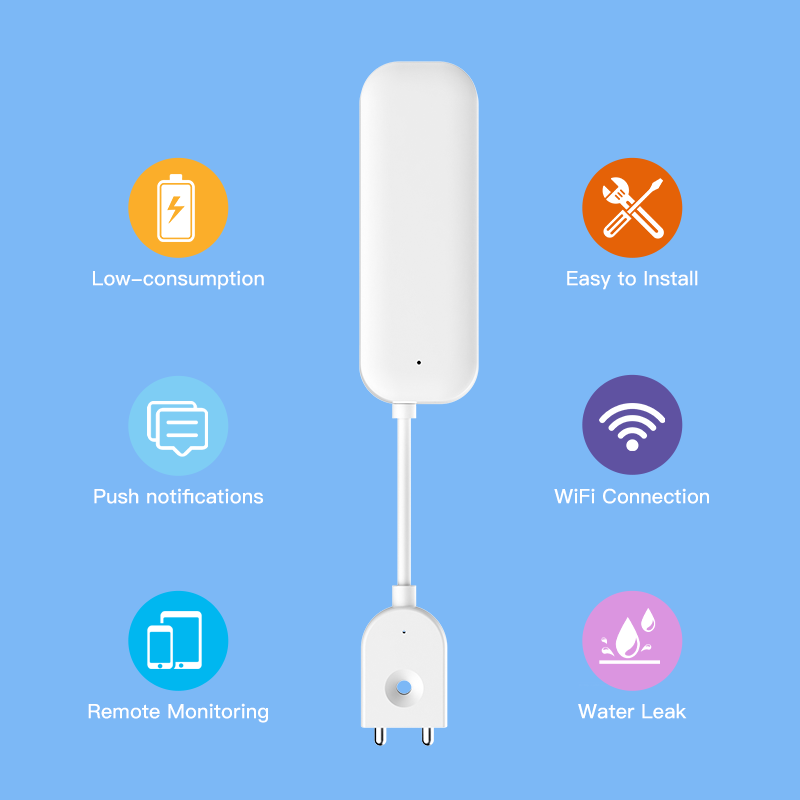 Tuya WiFi ZigBee Water Sensor  - Home Security Alexa ulasan dan harga