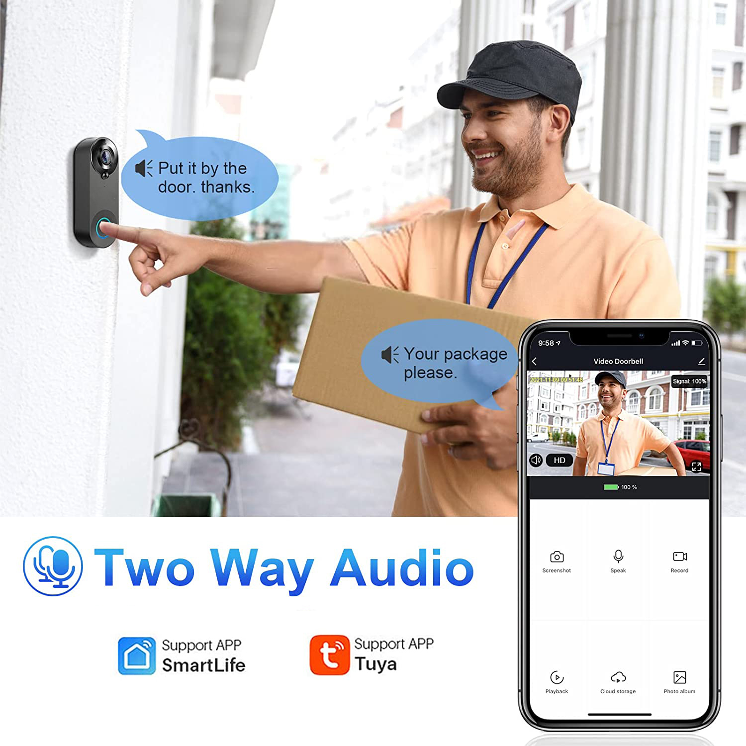 5G 2.4G WiFi Video Doorbell 10 - Home Security No Wifi Needed ulasan dan harga
