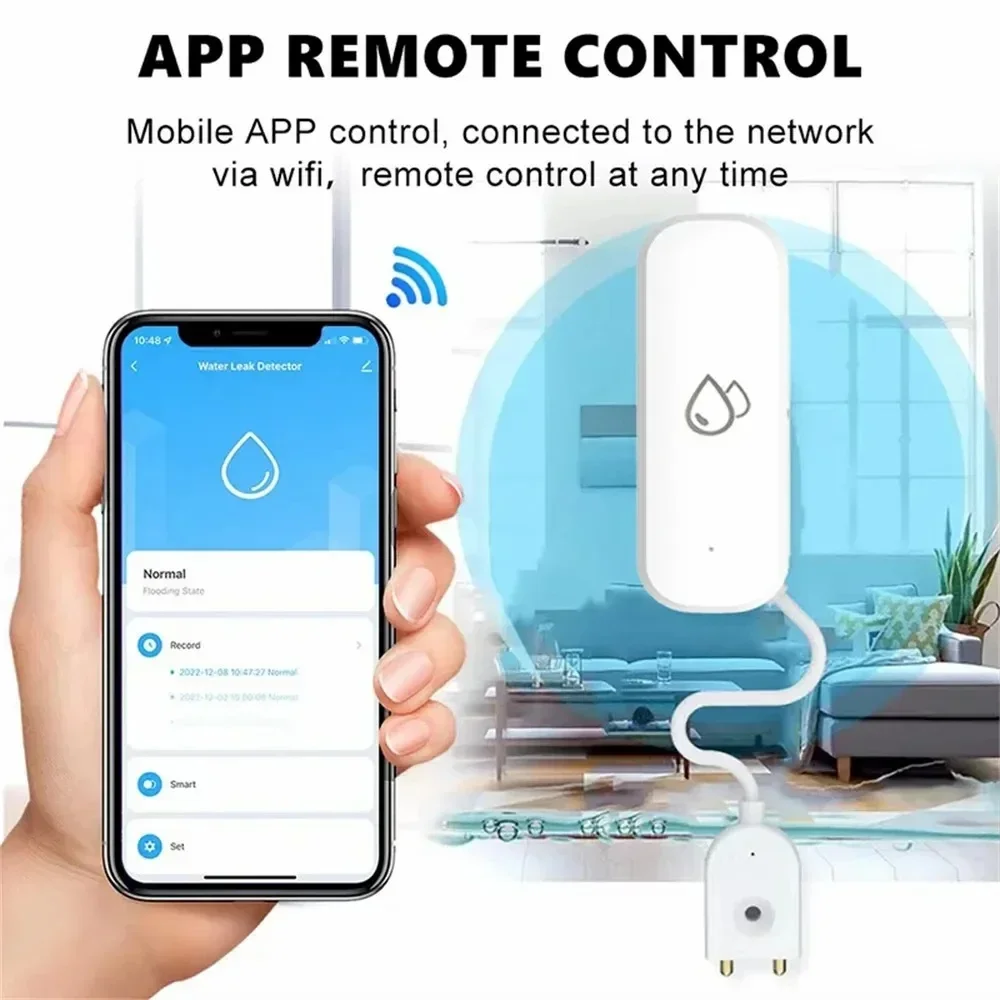 Tuya WiFi Water Sensor Leakage - Home Security Alexa ulasan dan harga