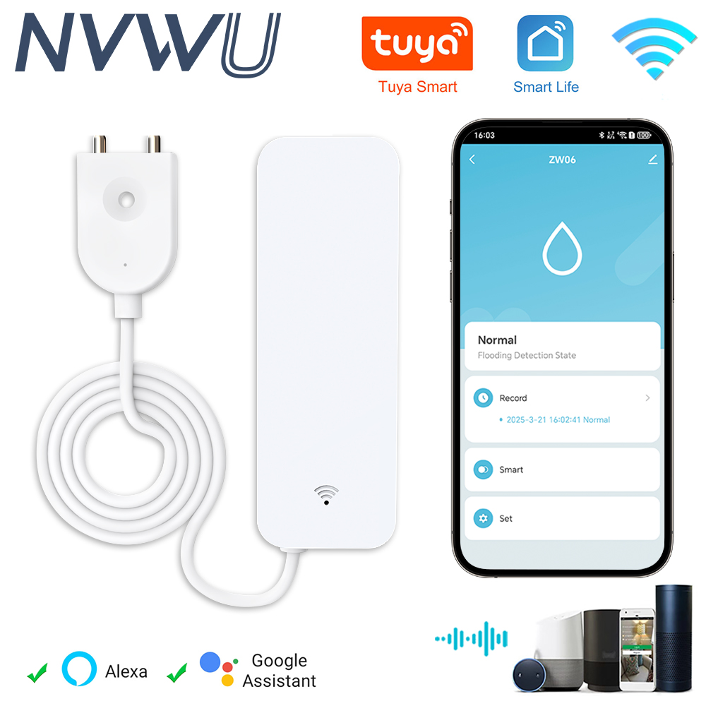 Tuya WiFi Smart Water Sensor L - Home Security Alexa ulasan dan harga