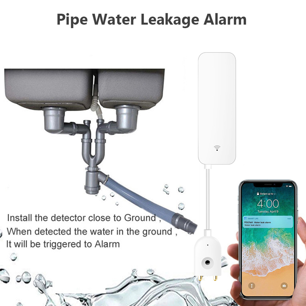 Tuya WiFi Smart Water Sensor L - Home Security Alexa ulasan dan harga