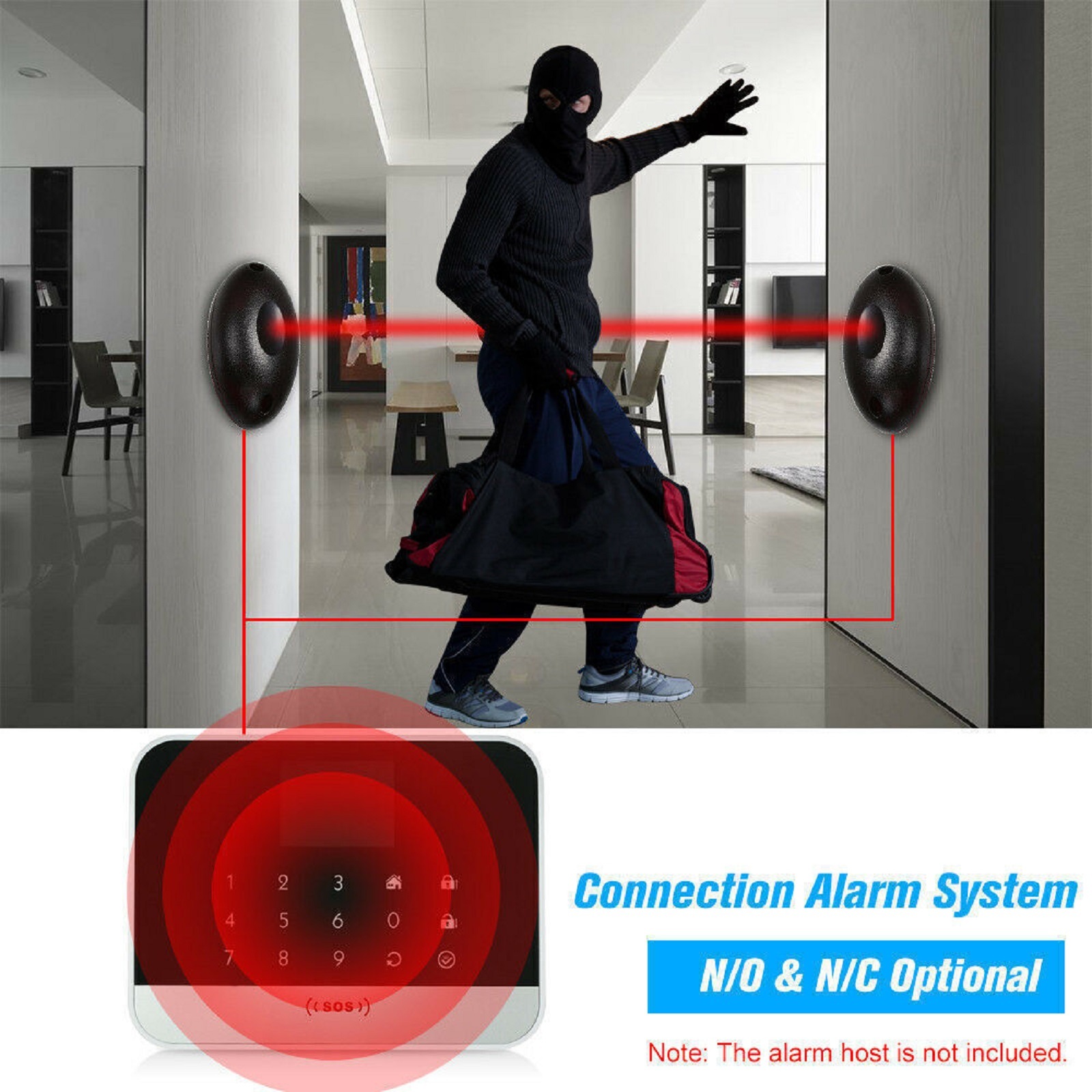 20m Waterproof Active Photoele - Home Security Laser System ulasan dan harga