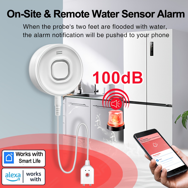 YNF Smart WiFi Water Leak Dete - Home Security Alexa ulasan dan harga